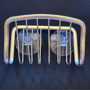 Chrome Kitchen sponge holder with suction cups